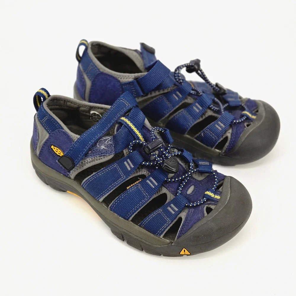 KEEN Newport H2 Blue Yellow Waterproof Hiking Trails Sandals Shoes Kids Size 4